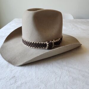Smithbilt Hat Calgary Stampede Futura Felt Western Cowboy Fedora Rodeo 7 1/8 Tan